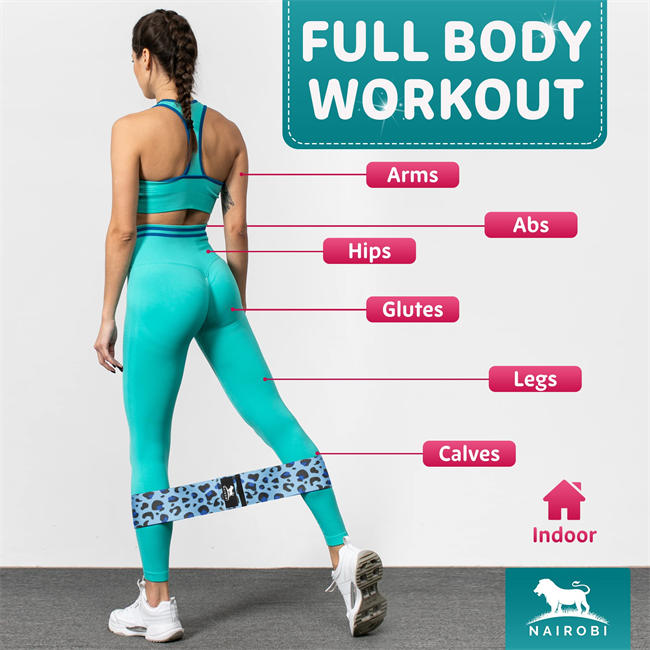 Booty 3 Level Resistance Bands, Premium Exercise Bands for Body Work Out , Non-Slip Bands for Hips Legs and Butt, Nine at Home Workout Fitness Training Guide Included